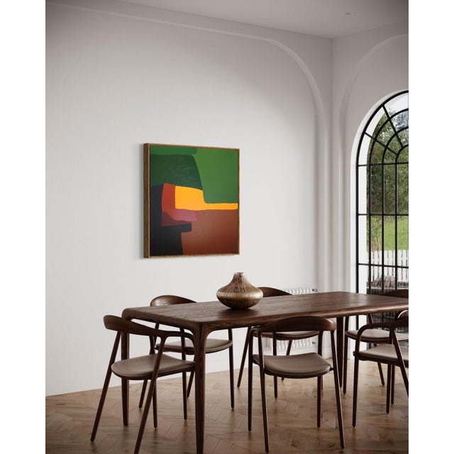 Early 21st Century Bodasca, Green Composition Palette, 2026, Canvas For Sale - Image 5 of 16