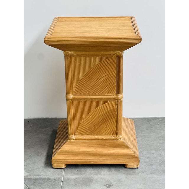 Vintage French Split Bamboo Pedestal, 1970s For Sale - Image 5 of 16