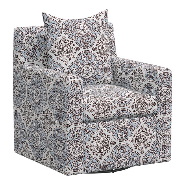 John Robshaw x Cloth & Company Kashida Swivel Chair in Madura Vista
