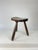 Brown Vintage Brutalist Rustic Carved Wood Tripod Stool, France, 1930s For Sale - Image 8 of 12