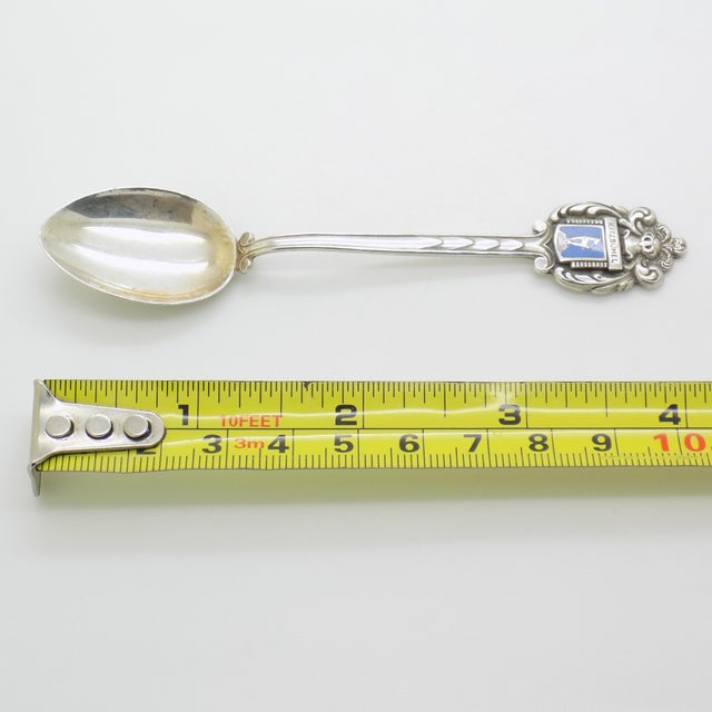 Vintage Austrian Silver Collector Spoon Kitzbühel Emblem Hallmarked 900 For Sale - Image 12 of 12