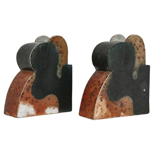 Sculptural Stoneware Vases attributed to Bente Hansen, Denmark, 1970s, Set of 2 For Sale - Image 15 of 15