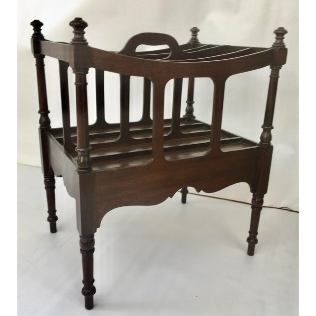 Early 20th Century Colonial Walnut Canterbury For Sale - Image 9 of 9