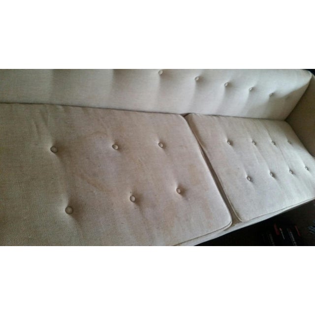 Edward Wormley Dunbar Mid-Century Modern Taupe Upholstered Sofa For Sale In Boston - Image 6 of 13