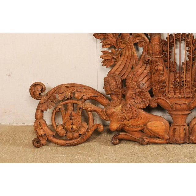 Wood Early 19th Century Italian Sphinx Carved Plaque For Sale - Image 7 of 10