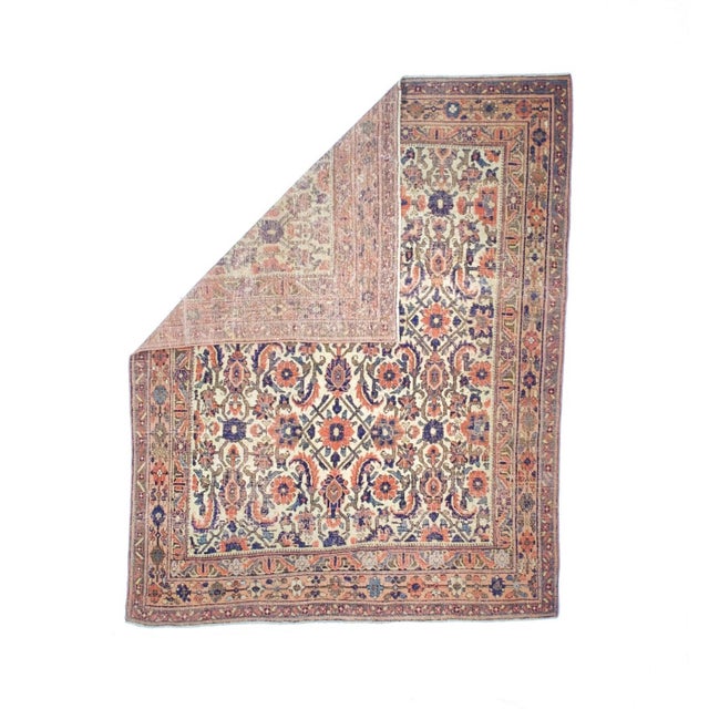 Antique Persian Afshar Rug 4'7" x 5’9”. Refers to the tribes of SE Persia (Kerman Province) who weave a wide variety of...