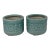 Late 20th Century Celadon Small Planter/Brush/Incense Pot-a Pair For Sale