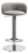 Hillary Gray Leather and Chromed Metal Bar Stool by Richard Hutten For Sale
