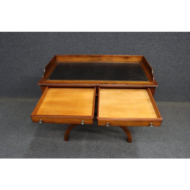 Late 20th Century Jasper Cabinet Co. Mahogany Campaign Style Bar Server For Sale - Image 5 of 11
