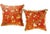 Scalamandré floral pillows crafted from vintage 1970s fabric, featuring matching Scalamandré textile on both the front and...