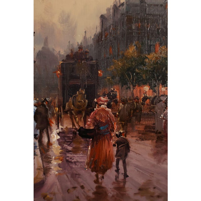 Impressionist Style Painting, Street Scene. Emilio Payes For Sale - Image 15 of 18