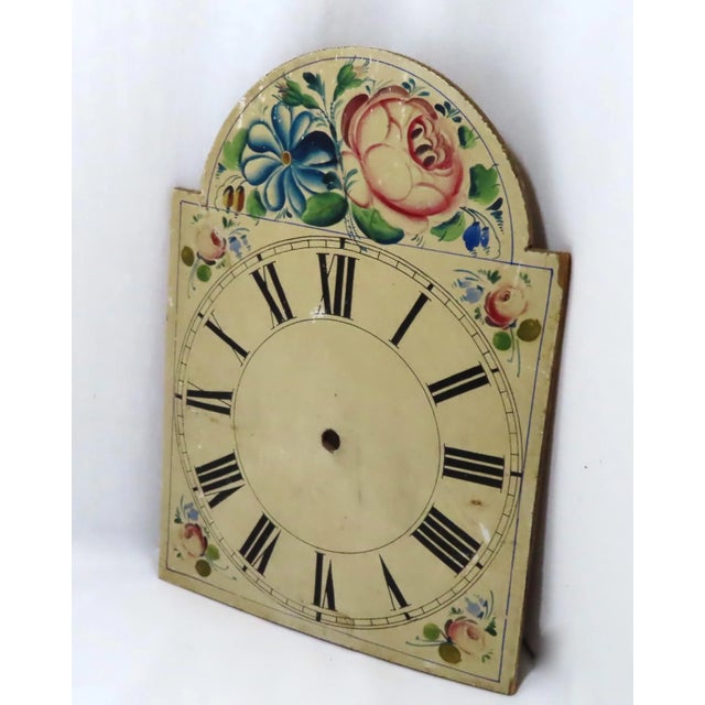 This is an Exceptionally Nice - Unusual Antique Clock Dial. This dial would have been removed from a "Grandmothers" Clock...