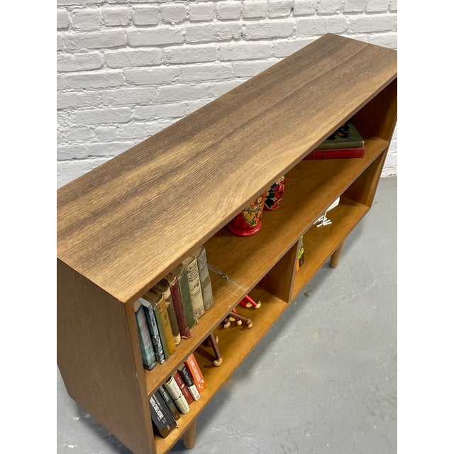 Mid Century Modern Bookcase | Danish Bookshelf Tapered Legs, C. 1960’s - Only One Available For Sale - Image 9 of 14