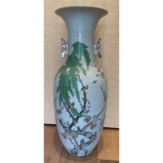 Vintage Tall Asian Ceramic Urn For Sale - Image 9 of 9