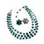 1950s Vintage 1950s Emerald Crystal Beaded Necklace Set - 4 Pieces For Sale - Image 5 of 11