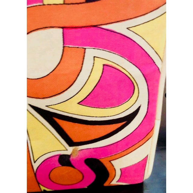 Abstract 1960s Vintage Emilio Pucci Silk and Leather Purse For Sale - Image 3 of 6
