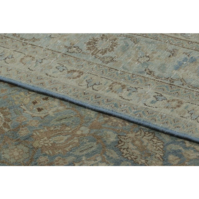 Textile Antique Persian Tabriz Rug With Geometric Herati Designs in Blue - Rug & Kilim For Sale - Image 7 of 7