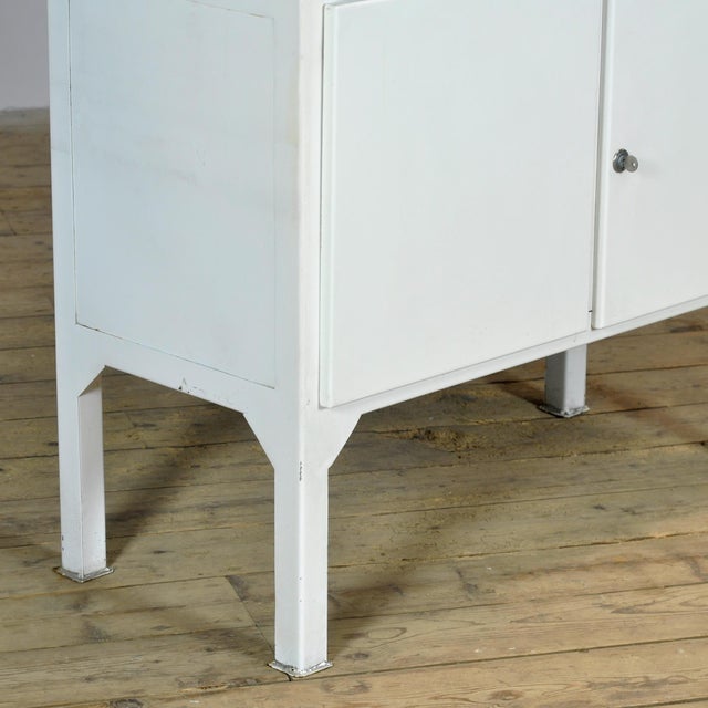 Metal Vintage Glass and Iron Medical Cabinet, 1970s For Sale - Image 7 of 11
