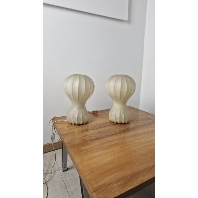 Small Gatto Cocoon Table Lamps by Achille and Pier Giacomo Castiglioni for Flos, 1960s, Set of 2 For Sale - Image 18 of 18