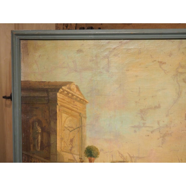 French 19th Century French Seaport Oil Painting After Claude Lorrain, 60.4 X 74.3 In For Sale - Image 3 of 18
