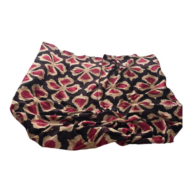 Les Ottomans Hand Woven Silk Velvet Fabric 26” X 90” For Sale
