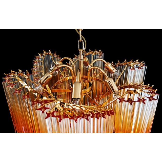 Vintage Murano Glass Chandelier, 1980 For Sale - Image 9 of 18