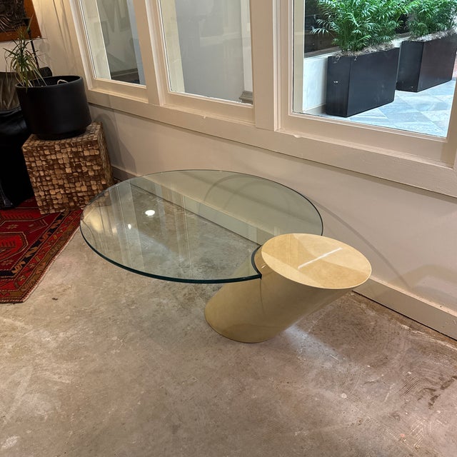 Off-white J Wade Beam for Brueton Cantilevered " Zephyr" Coffee Table For Sale - Image 8 of 11