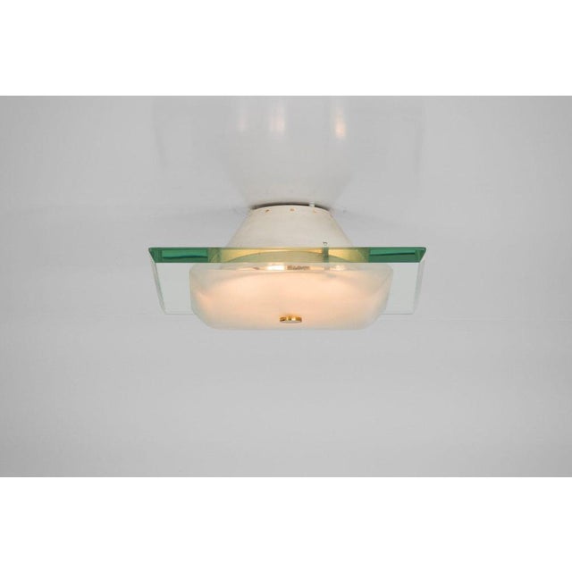 Fontana Arte Model 1990 Flush Mount attributed to Max Ingrand for Fontana Arte, Italy, 1960s For Sale - Image 4 of 9