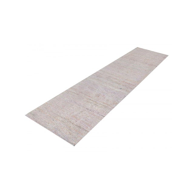 Mid-Century Modern Turkish Vintage Decorative Rag Rug - 2`6 X 9'3 For Sale - Image 3 of 6