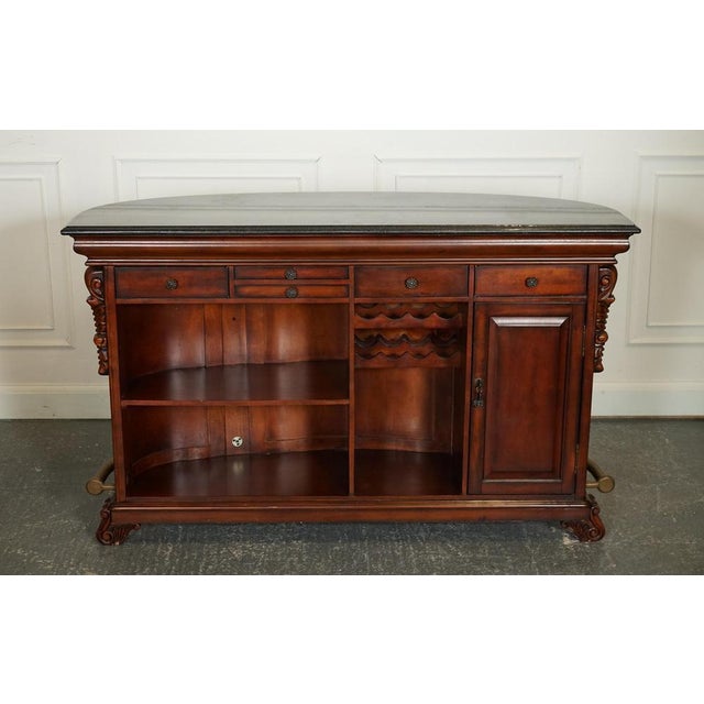 American Bar with Granite Top & Barstools in the style of Howard & Miller For Sale - Image 12 of 18