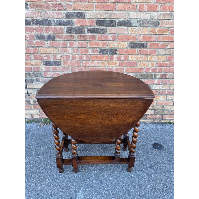 Antique English Barley Twist Table For Sale - Image 9 of 11
