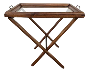 Italian Wooden Folding Serving Table, 1970s