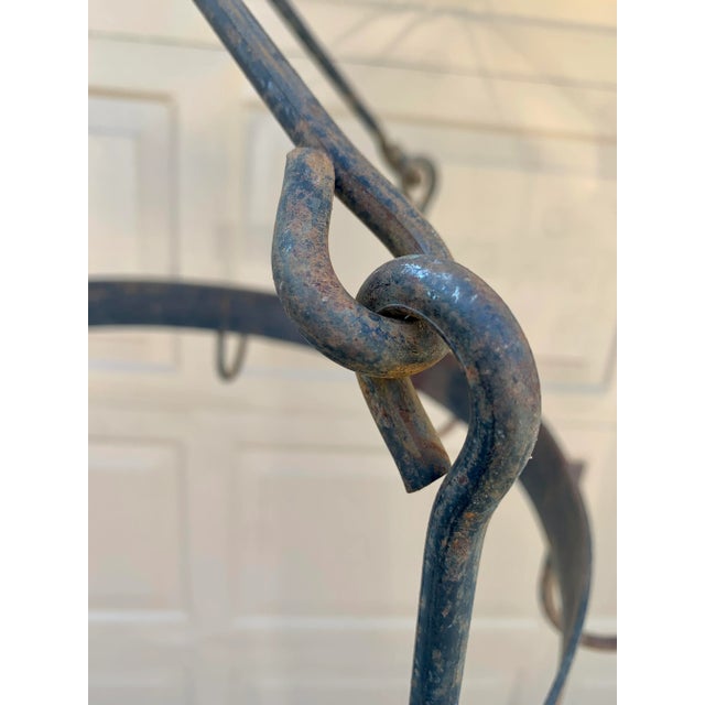 Early 19th Century Handwrought Iron Game Rack or Hanging Pot Rack For Sale - Image 13 of 13