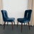 Blue 1940s Set of Six Hollywood Regency Blue Velvet Dining Chairs by Ernst Schwadron For Sale - Image 8 of 12