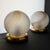 Sculptural Table Lamps with Glass Globes, Set of 2 For Sale - Image 4 of 17