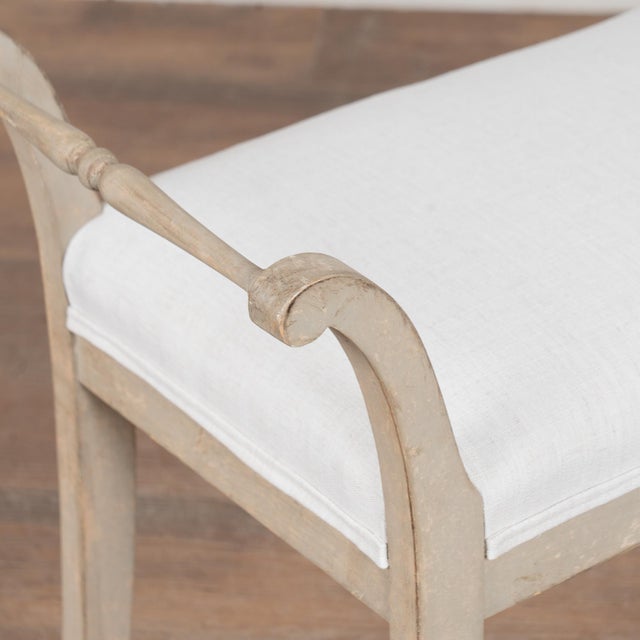 Pair, Gray Swedish Gustavian Tabouret Stools, Circa 1920 For Sale - Image 10 of 15