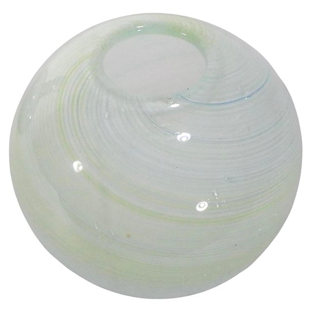 1990s Post Modern Coastal Style Art Glass Rose Bowl by Dansk, 1990s For Sale - Image 5 of 5