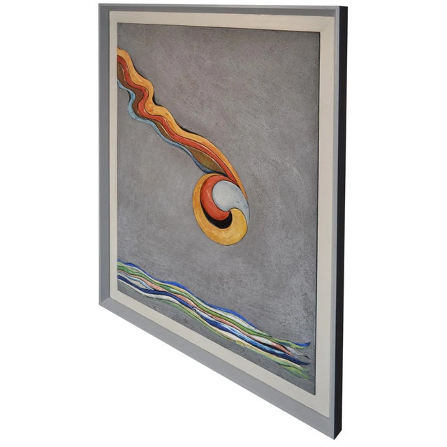 Decorative wall panel handmade by the artist manufactured using the scagliola technique. Tha Coloured Abstract subject...