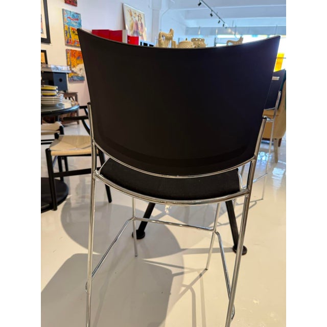 Modern Modern Mayline Black Bar Stool (Set of 2) For Sale - Image 3 of 8