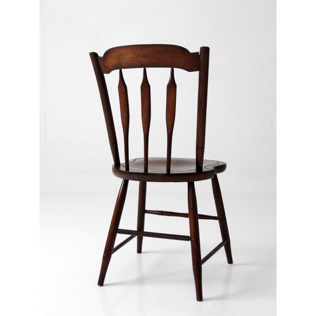 Brown Vintage Windsor Side Chair For Sale - Image 8 of 12