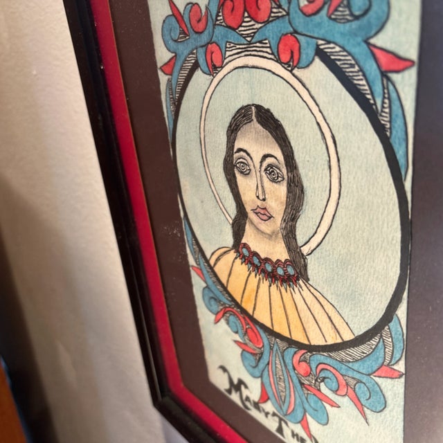 Vintage Framed Religious Outsider Art by Stephen J,M Palmer For Sale - Image 4 of 8