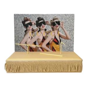 Gucci Silk Moire Upholstered Fashion Show Display