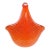 Vintage Barbini Murano Persimmon Orange Gold Flecks Italian Art Glass Mid Century Flower Basket Vase For Sale
