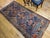 Vintage Persian Kurdish Tribal Rug, Hand-Knotted Wool, Geometric Pattern, Blue & Rust-Red, 4x8 For Sale - Image 13 of 14