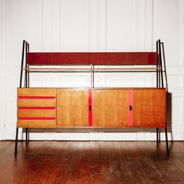 Wood Vintage Highboard, Italy, 1960 For Sale - Image 7 of 7