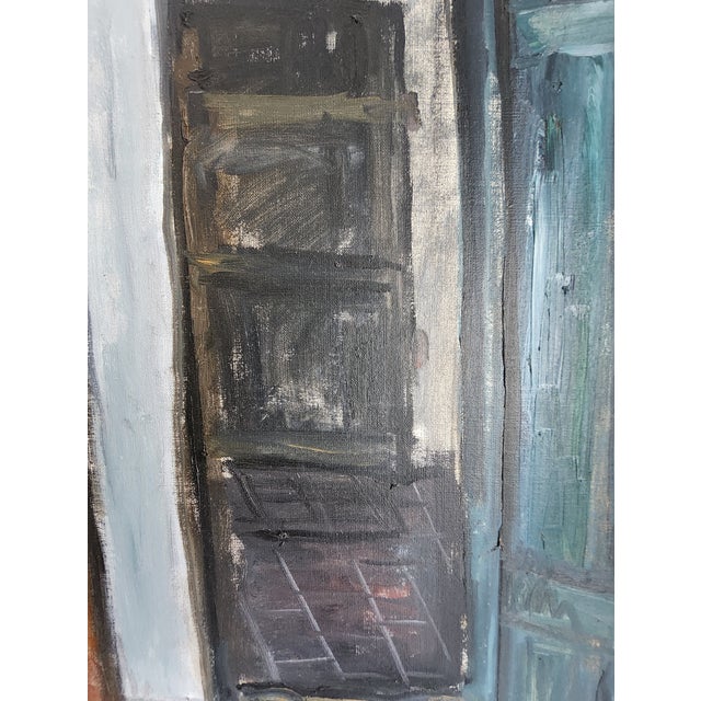 1953 Scandivanian Interior Oil Painting by Swedish Artist Ulla Borgstrom For Sale - Image 12 of 15