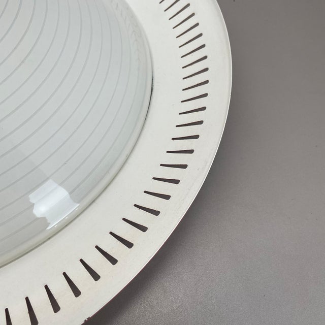 Modern Metal and Glass Flushmount Light in the style of Gio Ponti, Italy, 1950s For Sale - Image 11 of 18