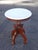 Pair of Antique White Marble Top Mahogany Parlor Round Brown Side Tables Italy For Sale - Image 15 of 18
