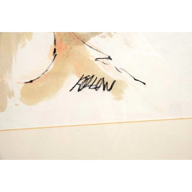 Richard Kozlow Figurative Portrait II Signed Modern Mixed Media Drawing on Paper For Sale In Detroit - Image 6 of 8