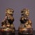 Bronze Pair Antique Chinese Gilt Bronze Foo Dog Guardian Lion Statues, Decorative Scholar’s Table Figurines For Sale - Image 8 of 9